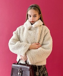 F i.n.t | ビッグカラーボアコート(その他アウター)