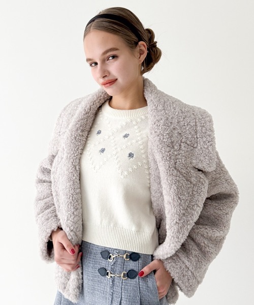 セール】ビッグカラーボアコート（その他アウター）｜F i.n.t