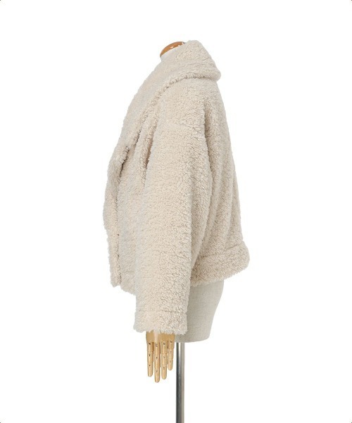 F i.n.t（フィント）の「ビッグカラーボアコート/fint フィント（その他アウター・レディース・ライトグレー/オフホワイト・FREE）」の17枚目の写真