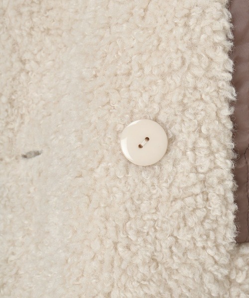 F i.n.t（フィント）の「ビッグカラーボアコート/fint フィント（その他アウター・レディース・ライトグレー/オフホワイト・FREE）」の21枚目の写真