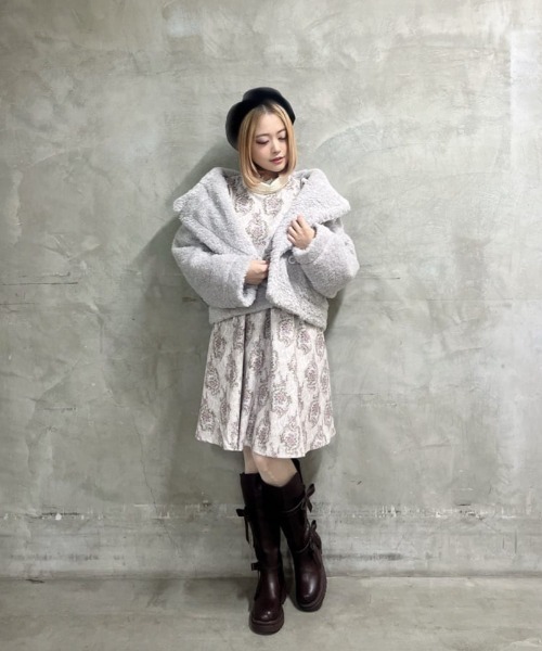 セール】ビッグカラーボアコート（その他アウター）｜F i.n.t