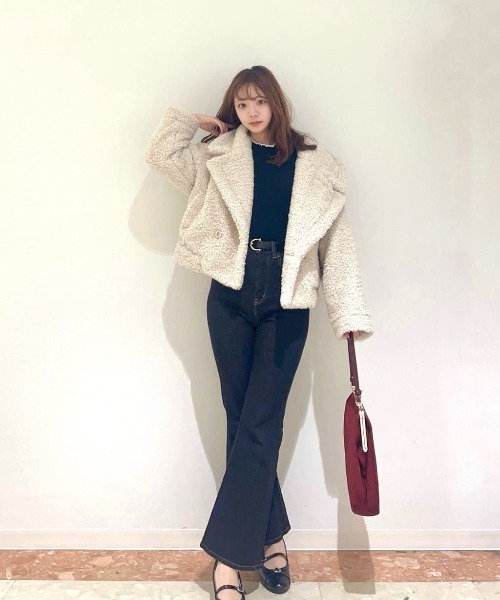 セール】ビッグカラーボアコート（その他アウター）｜F i.n.t