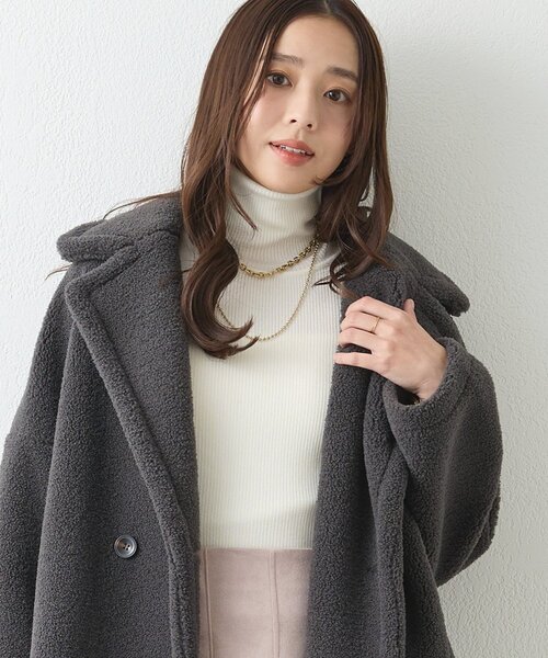 un dix cors（アンディコール）の「《デイリーに活躍》リブタートルネック（ニット/セーター・レディース・ブラック/オフホワイト/グレー/レッド・FREE）」の2枚目の写真