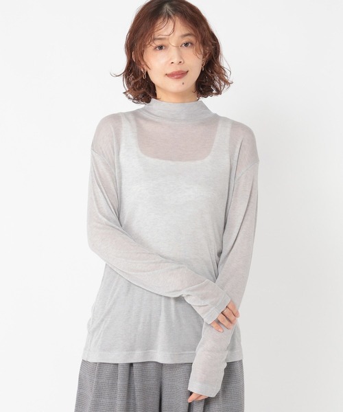 セール】【吸湿発熱・吸放湿性】ウールミックスシアーハイネックプル