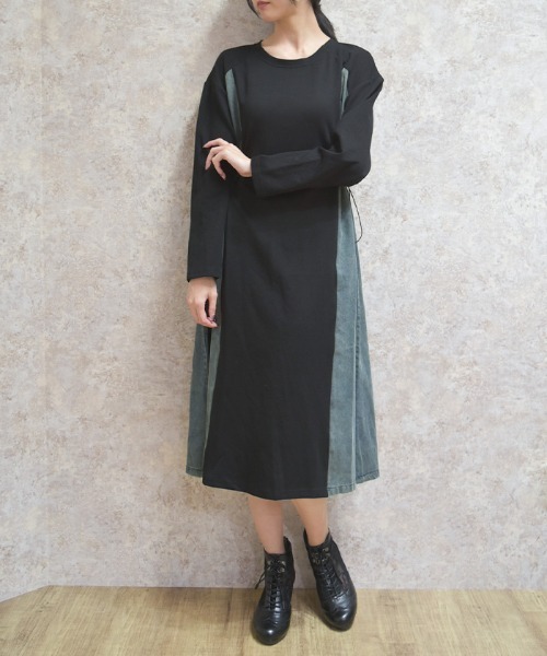 axes femme(アクシーズファム)の「切替カットワンピース(ワンピース・レディース・グレー/ブラック・FREE)」の2枚目の写真