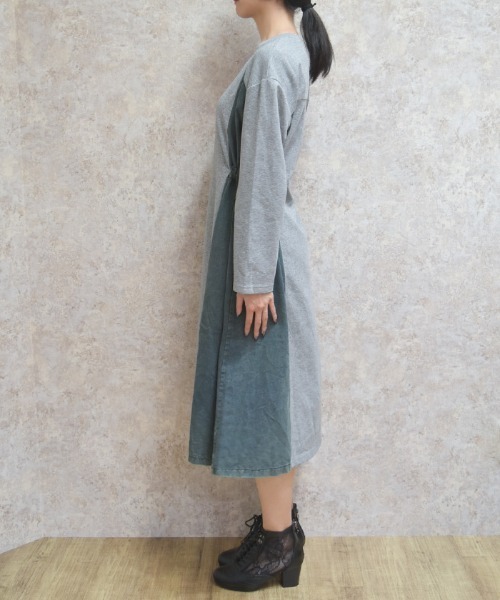 axes femme(アクシーズファム)の「切替カットワンピース(ワンピース・レディース・グレー/ブラック・FREE)」の4枚目の写真