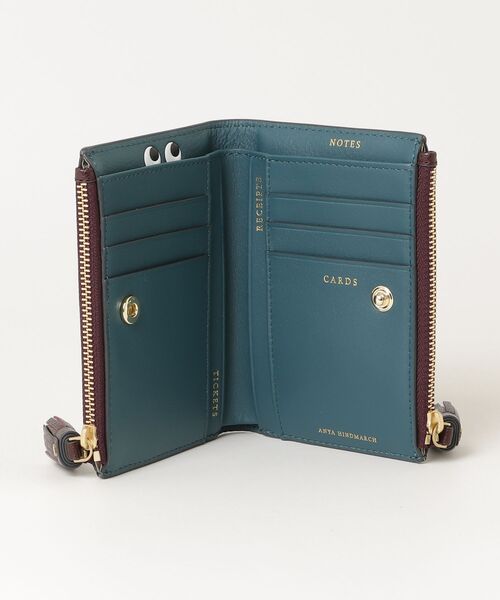 ANYA HINDMARCH（アニヤハインドマーチ）の「ANYA HINDMARCH Peeping Eyes アニヤハインドマーチ ピーピングアイズ  財布（財布・レディース・ピンク系1/ワインレッド・FREE）」の14枚目の写真