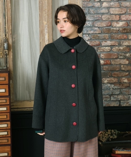 ホコモモラ（JOCOMOMOLA）/【2WAY】Wフェイスリバーミドル丈コート 2WAY】Wフェイスリバーミドル丈コート（その他アウター）｜Jocomomola