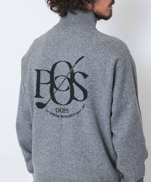 【ブラック】OOPS バックBIGロゴニット URBAN RESEARCH Sonny Label セーター ニット OOPS バックBIG