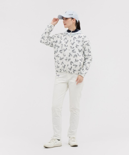 le coq sportif GOLF(ルコックスポルティフゴルフ)の「【le coq sportif GOLF】撥水/ストレッチ/防風/保温リバーシブルフーディージャケット ゴルフウェア(ブルゾン・レディース・ホワイト/パープル・S/M/L/XL)」の14枚目の写真
