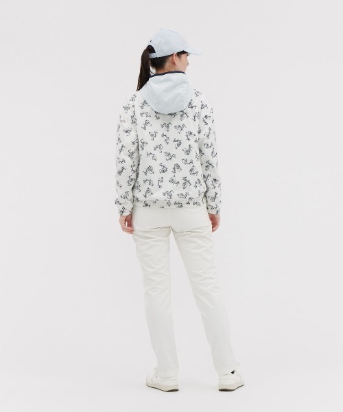 le coq sportif GOLF(ルコックスポルティフゴルフ)の「【le coq sportif GOLF】撥水/ストレッチ/防風/保温リバーシブルフーディージャケット ゴルフウェア(ブルゾン・レディース・ホワイト/パープル・S/M/L/XL)」の15枚目の写真
