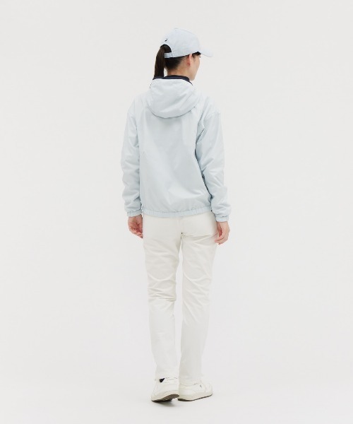 le coq sportif GOLF(ルコックスポルティフゴルフ)の「【le coq sportif GOLF】撥水/ストレッチ/防風/保温リバーシブルフーディージャケット ゴルフウェア(ブルゾン・レディース・ホワイト/パープル・S/M/L/XL)」の12枚目の写真