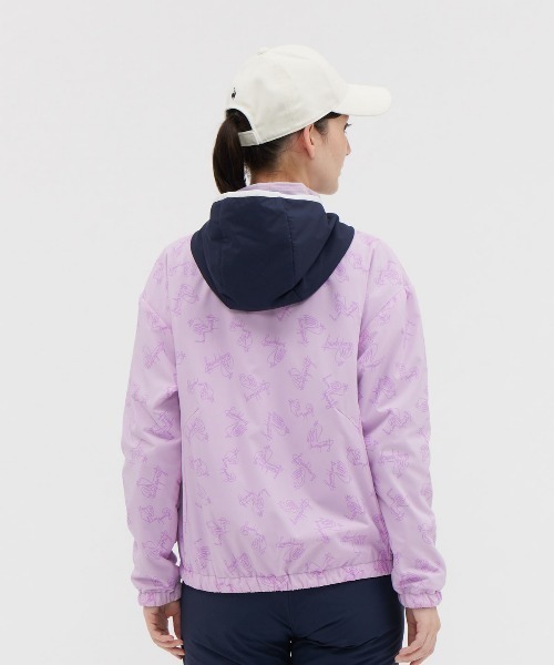 le coq sportif GOLF(ルコックスポルティフゴルフ)の「【le coq sportif GOLF】撥水/ストレッチ/防風/保温リバーシブルフーディージャケット ゴルフウェア(ブルゾン・レディース・ホワイト/パープル・S/M/L/XL)」の22枚目の写真
