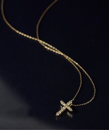 anq. | 「anq.」K18・Cross 0.1ctダイヤモンド ネックレス(ネックレス)