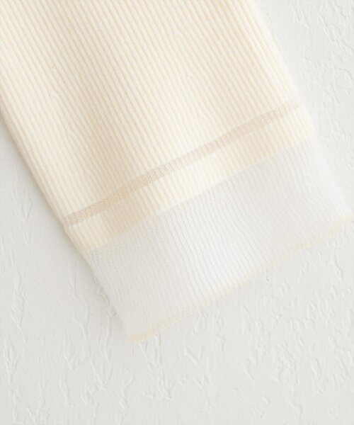 natural couture（ナチュラルクチュール）の「袖口シアーフレアニット（ニット/セーター・レディース・グレー/オフホワイト/ブラック/グレイッシュベージュ/ブラウン・FREE）」の10枚目の写真