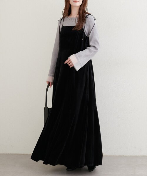 natural couture（ナチュラルクチュール）の「袖口シアーフレアニット（ニット/セーター・レディース・グレー/オフホワイト/ブラック/グレイッシュベージュ/ブラウン・FREE）」の14枚目の写真