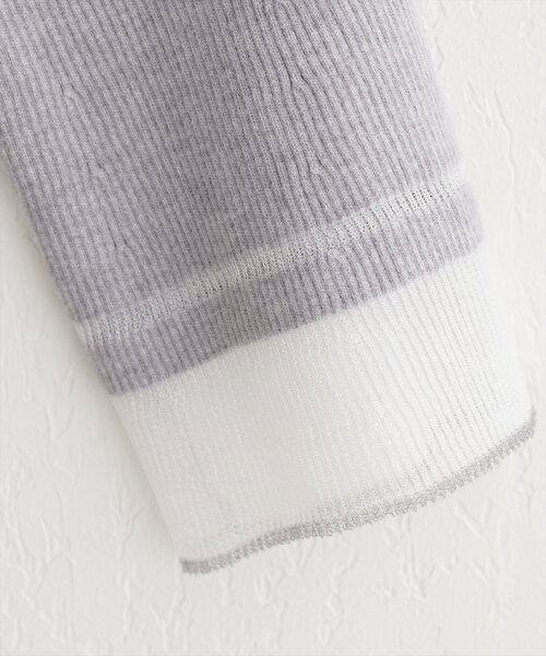 natural couture（ナチュラルクチュール）の「袖口シアーフレアニット（ニット/セーター・レディース・グレー/オフホワイト/ブラック/グレイッシュベージュ/ブラウン・FREE）」の15枚目の写真