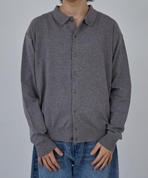 CASHMERE TOUCH KNIT SHIRT CARDIGAN / カシミヤタッチニットシャツカーディガン