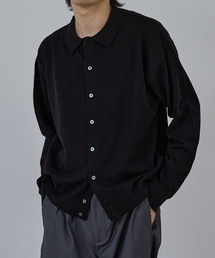 CASHMERE TOUCH KNIT SHIRT CARDIGAN / カシミヤタッチニットシャツカーディガン