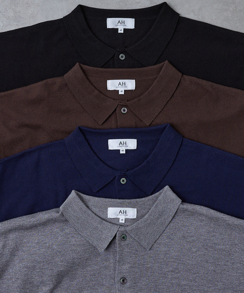 AH ABAHOUSE（エーエイチアバハウス）の「CASHMERE TOUCH KNIT SHIRT CARDIGAN / カシミヤタッチニットシャツカーディガン（ニット/セーター・メンズ・グレー/ブラック/ブラウン/ネイビー・46/48/44）」の14枚目の写真