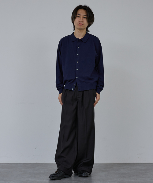 AH ABAHOUSE（エーエイチアバハウス）の「CASHMERE TOUCH KNIT SHIRT CARDIGAN / カシミヤタッチニットシャツカーディガン（ニット/セーター・メンズ・グレー/ブラック/ブラウン/ネイビー・46/48/44）」の22枚目の写真