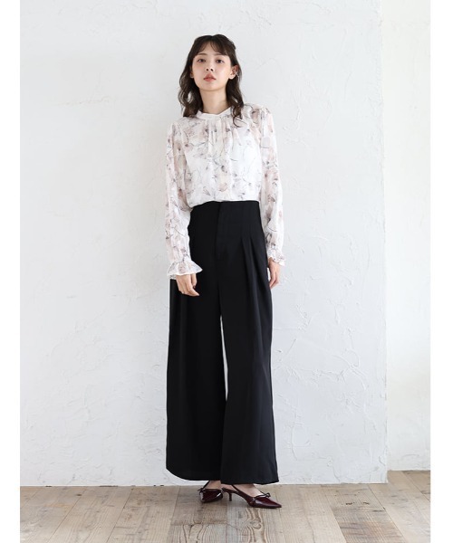 fifth(フィフス)の「前開きジャガード花柄ブラウス(シャツ/ブラウス・レディース・ピンク/ブルー・M)」の4枚目の写真