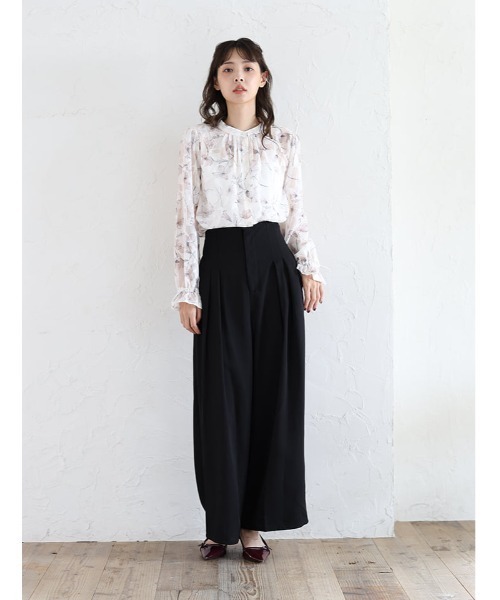 fifth(フィフス)の「前開きジャガード花柄ブラウス(シャツ/ブラウス・レディース・ピンク/ブルー・M)」の5枚目の写真