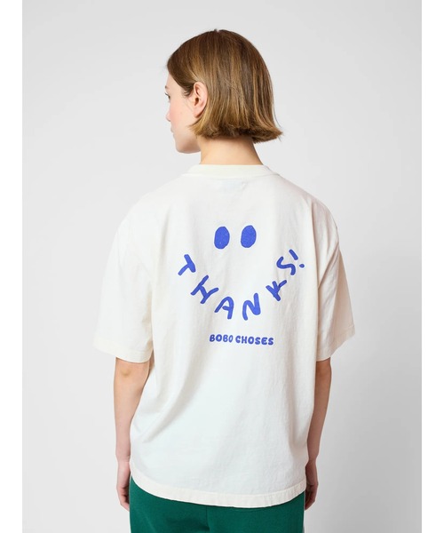 BOBO CHOSES(ボボショーズ)の「Thanks short sleeve T-shirt(Tシャツ/カットソー・レディース・オフホワイト・S/L/XL/XS/M)」の1枚目の写真