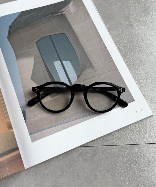 CPCM(シーピーシーエム)の「太フレームボストン型メガネ(サングラス・メンズ・ブラウン/ブラック・FREE)」の4枚目の写真
