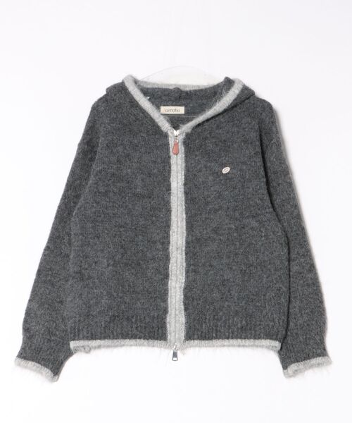 aimoha（アイモハ）の「配色ライン入りフーディカーディガン (AW)（カーディガン/ボレロ・レディース・ダークグレー/ライトベージュ・FREE）」の10枚目の写真