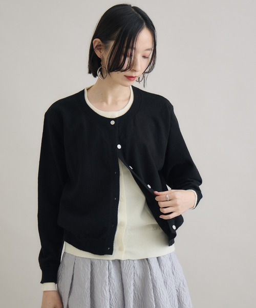 ✨26AW美品✨TRANOI トラノイ サンカット ボレロカーディガン ブラック Paradise Picnic（パラダイスピクニック）の「TRANOI. バイカラー