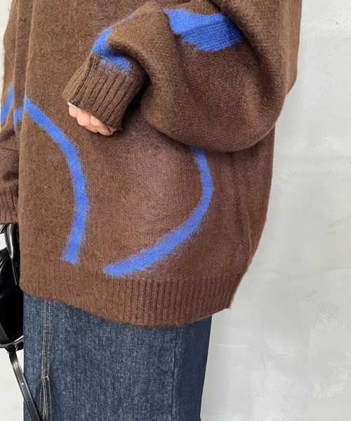 TOWNCRAFT（タウンクラフト）の「[TOWN CRAFT/タウンクラフト・THE FOX/ザフォックス] 別注 シャギーモヘア クルーネックニット（ニット/セーター・レディース・グレー/ブラック/ブラウン/ケリーグリーン/ネイビー・S/M/L）」の11枚目の写真