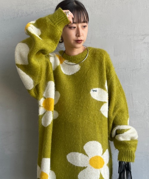 TOWNCRAFT（タウンクラフト）の「[TOWN CRAFT/タウンクラフト・THE FOX/ザフォックス] 別注 シャギーモヘア クルーネックニット（ニット/セーター・レディース・グレー/ブラック/ブラウン/ケリーグリーン/ネイビー・S/M/L）」の12枚目の写真