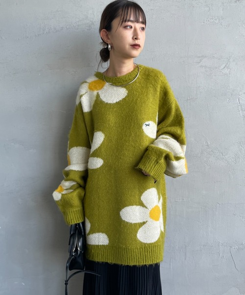 TOWNCRAFT（タウンクラフト）の「[TOWN CRAFT/タウンクラフト・THE FOX/ザフォックス] 別注 シャギーモヘア クルーネックニット（ニット/セーター・レディース・グレー/ブラック/ブラウン/ケリーグリーン/ネイビー・S/M/L）」の13枚目の写真