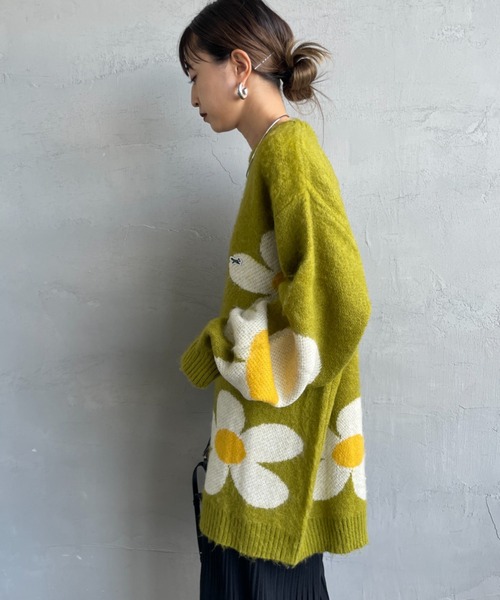 TOWNCRAFT（タウンクラフト）の「[TOWN CRAFT/タウンクラフト・THE FOX/ザフォックス] 別注 シャギーモヘア クルーネックニット（ニット/セーター・レディース・グレー/ブラック/ブラウン/ケリーグリーン/ネイビー・S/M/L）」の14枚目の写真