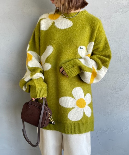 TOWNCRAFT（タウンクラフト）の「[TOWN CRAFT/タウンクラフト・THE FOX/ザフォックス] 別注 シャギーモヘア クルーネックニット（ニット/セーター・レディース・グレー/ブラック/ブラウン/ケリーグリーン/ネイビー・S/M/L）」の19枚目の写真