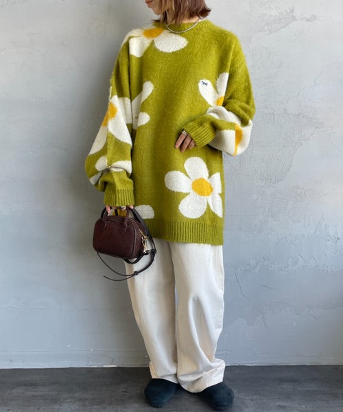 TOWNCRAFT（タウンクラフト）の「[TOWN CRAFT/タウンクラフト・THE FOX/ザフォックス] 別注 シャギーモヘア クルーネックニット（ニット/セーター・レディース・グレー/ブラック/ブラウン/ケリーグリーン/ネイビー・S/M/L）」の22枚目の写真