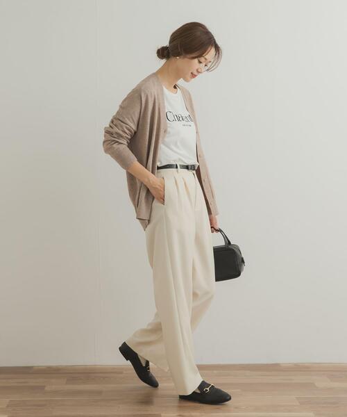 URBAN RESEARCH DOORS（アーバンリサーチドアーズ）の「フロッキーロゴプリントロングTシャツ（Tシャツ/カットソー・レディース・ホワイト系その他/グレー系その他・FREE）」の22枚目の写真