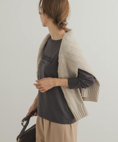 URBAN RESEARCH DOORS（アーバンリサーチドアーズ）の「フロッキーロゴプリントロングTシャツ（Tシャツ/カットソー・レディース・ホワイト系その他/グレー系その他・FREE）」の16枚目の写真