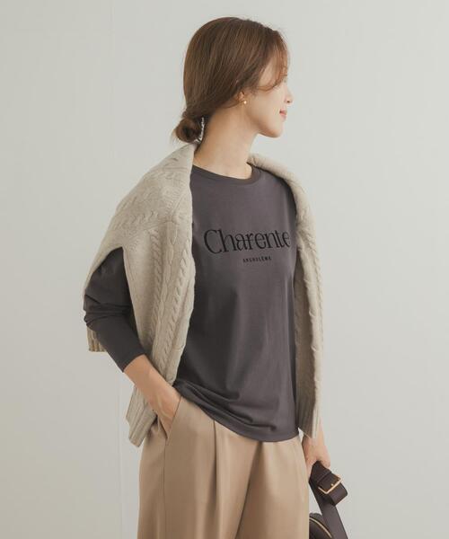 URBAN RESEARCH DOORS（アーバンリサーチドアーズ）の「フロッキーロゴプリントロングTシャツ（Tシャツ/カットソー・レディース・ホワイト系その他/グレー系その他・FREE）」の17枚目の写真