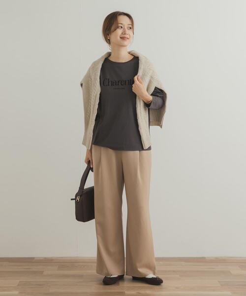 URBAN RESEARCH DOORS（アーバンリサーチドアーズ）の「フロッキーロゴプリントロングTシャツ（Tシャツ/カットソー・レディース・ホワイト系その他/グレー系その他・FREE）」の7枚目の写真