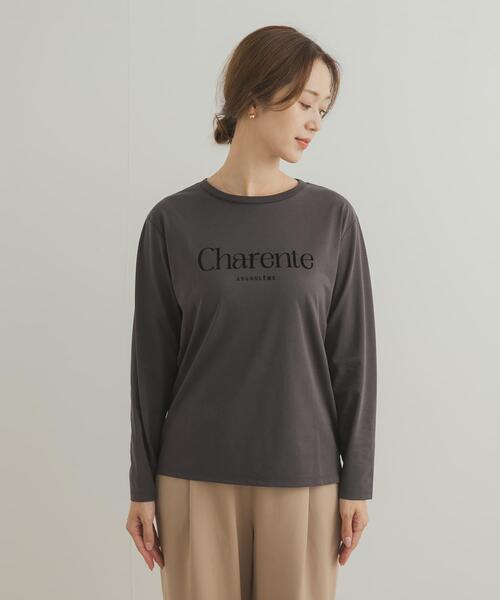 URBAN RESEARCH DOORS（アーバンリサーチドアーズ）の「フロッキーロゴプリントロングTシャツ（Tシャツ/カットソー・レディース・ホワイト系その他/グレー系その他・FREE）」の8枚目の写真