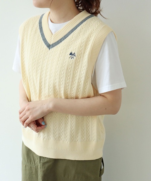新品タグ付き PAR ICI ストライプ刺繍 コットンベスト PAR ICI - 新品タグ付き PAR ICI ストライプ刺繍 コットンベストの通販