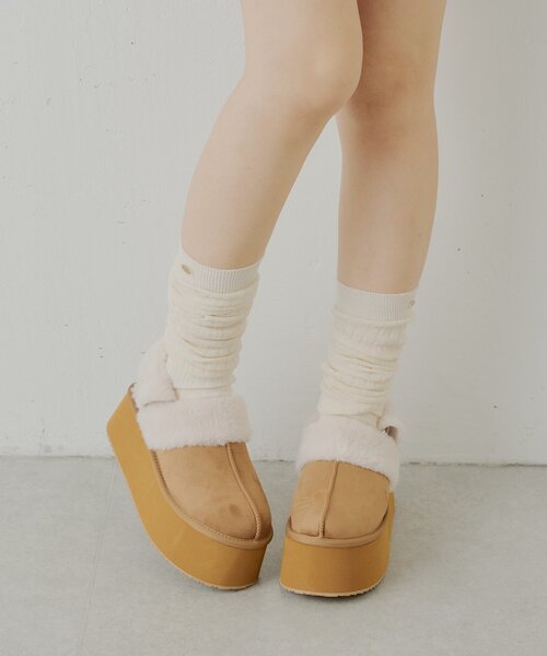 Chico(チコ)の「2way厚底ムートンサボ(その他シューズ・レディース・ブラック/ベージュ/キャメル/ブラウン・SMALL/MEDIUM/LARGE)」の7枚目の写真