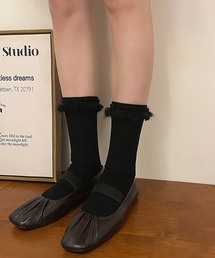 SANSeLF（サンセルフ）の「【SANSeLF】 ループデザインフリルソックス saa25a153（ソックス/靴下・レディース）」