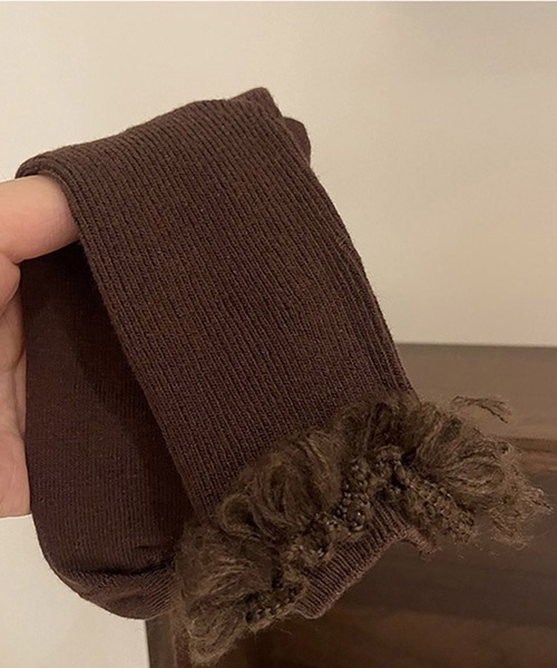 SANSeLF(サンセルフ)の「【SANSeLF】 ループデザインフリルソックス saa25a153(ソックス/靴下・レディース・ダークグレー/ホワイト/ライトグレー/ブラウン/アイボリー/ブラック・FREE)」の15枚目の写真