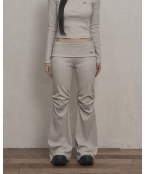 KHAKIPOINT(カーキポイント)の「Vintage Bootcut pants (greige)(スウェットパンツ・レディース・その他・FREE)」の1枚目の写真