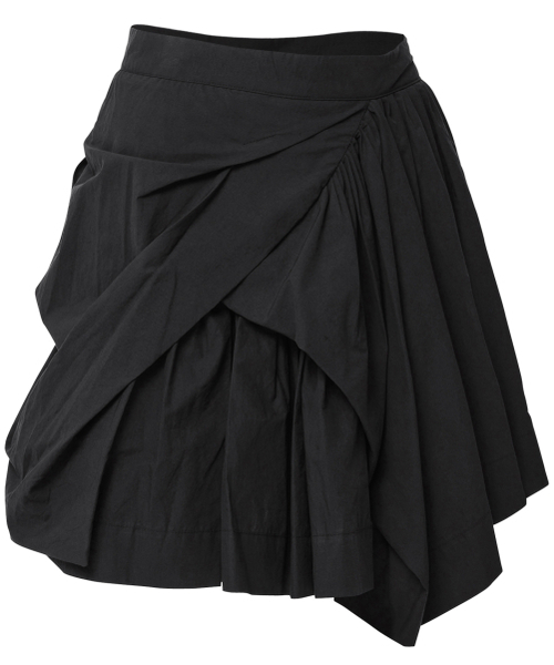 FLAREUP(フレアアップ)の「Asymmetrical Draped Layered Skirt (FL-252_Black)(スカート・レディース・ブラック・2/1)」の2枚目の写真