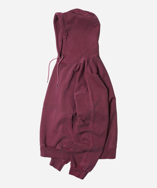 FRIZMWORKS(フリズムワークス)の「OG PIGMENT DYEING HOODY 002 _ BURGUNDY(パーカー・メンズ・その他・LARGE/X-LARGE/SMALL/MEDIUM)」の2枚目の写真