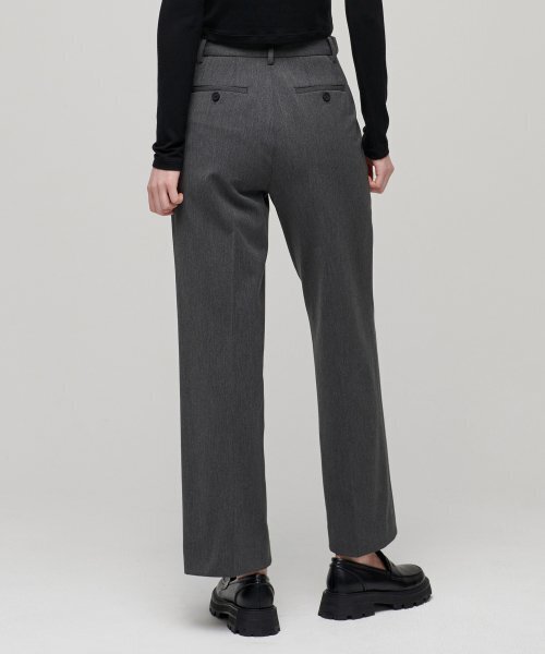 MUSINSA STANDARD WOMAN（ムシンサスタンダードウーマン）の「ウィメンズヘビーウェイト裏起毛ストレートヒドゥンバンディングスラックス[ミディアムグレー]（スラックス・レディース・その他・25/26/27/28/29/32/30/31/24）」の2枚目の写真